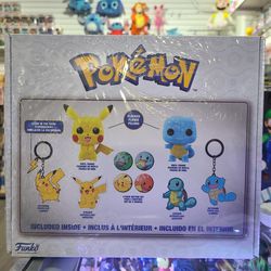 Funko Pop! Flocked Squirtle & Pikachu Pokemon Box GameStop Exclusive Sealed