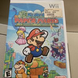 Nintendo Wii Super Paper Mario CIB Tested