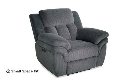 Couch Trevor Gray Manual Recliner