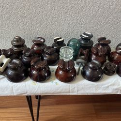Glass and Ceramic Insulator Lot 