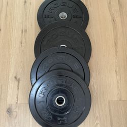 Rogue fitness Black Bumper Plates