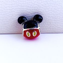 Genuine PANDORA Mickey Mouse “Playful” Icon Charm W/Pouch