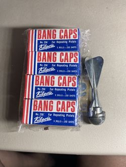 VINTAGE Kilgore Bang Caps Boxes & Cap Grenade Toy Lot