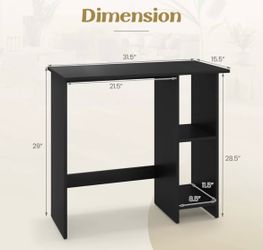 DESK AND TWO SIDE TABLES -black