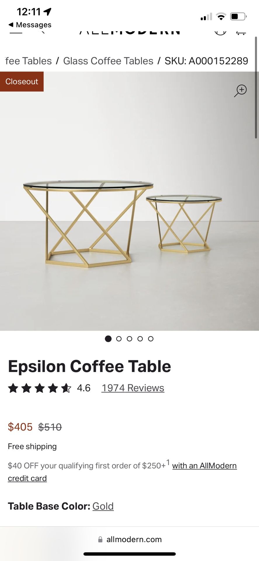 Epsilon Hexagon Coffee Tables!