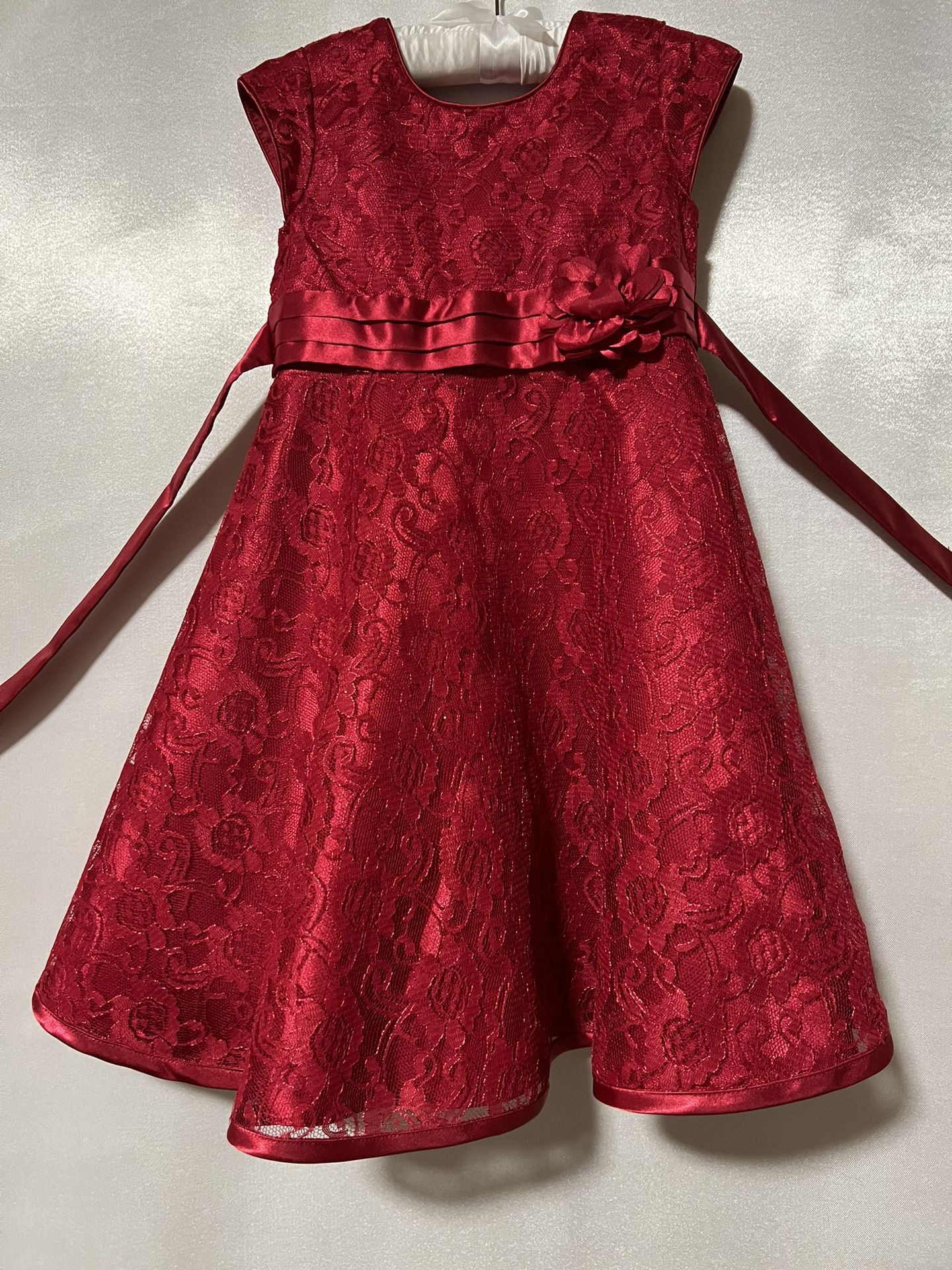 Beautiful Red Party Dress, Lace, Size 6