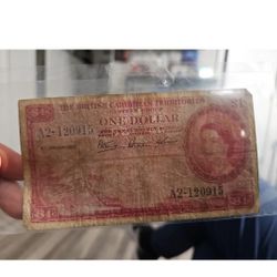 old world currency note BRITISH CARIBBEAN TERRITORIES 1 dollar 1963 P7 Eastern
