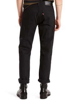 Levi's Men's 501 Original Shrink to Fit Mid Rise Regular Fit Straight Leg Jeans - Modern Black
