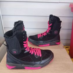 Jordan Big Kid Girls Blk/cherry Flight 9 size 5.5Y