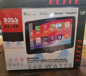 BOSS elite car radio. Touch screen. Backup camera hands free mic