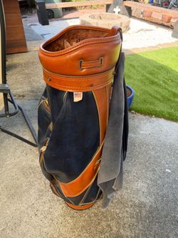 Vintage Made in USA Hot-Z Leather Golf Bag – 1980s/90s – RARE