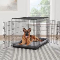 Top Paw® Double Door Folding Wire Dog Crate with Divider Panel