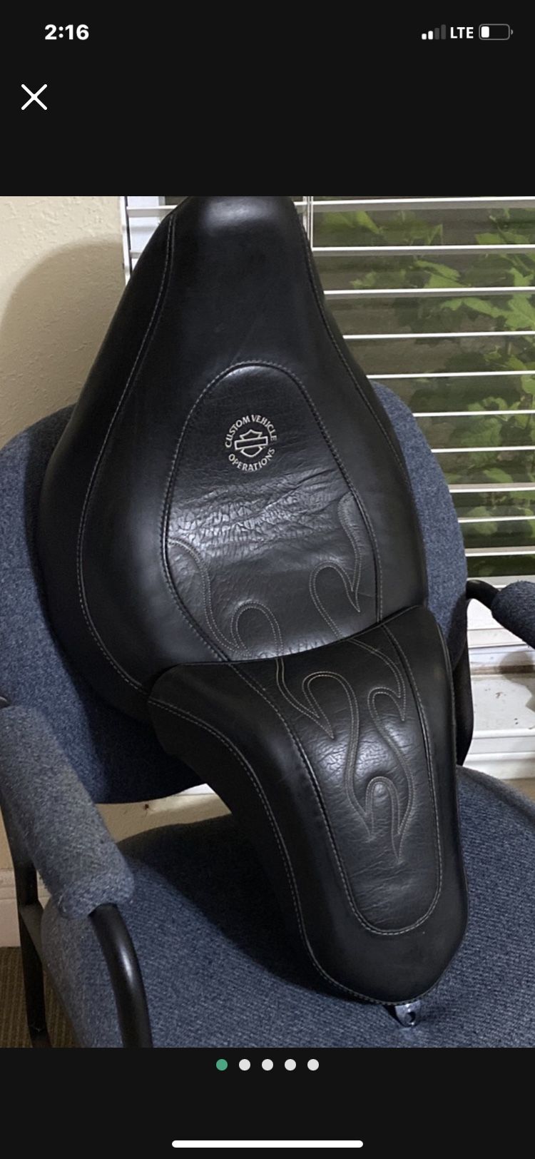 Harley Davidson Custom Shop Flame Seat