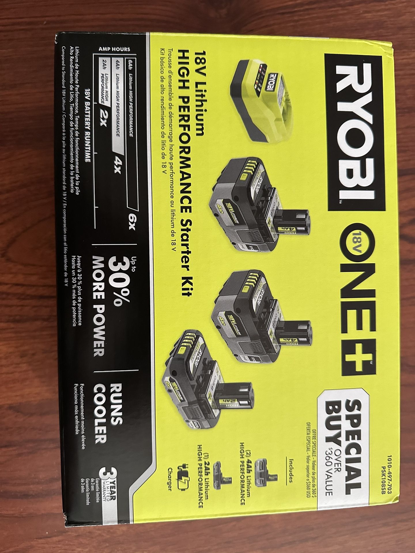 Ryobi 18V Battery Package