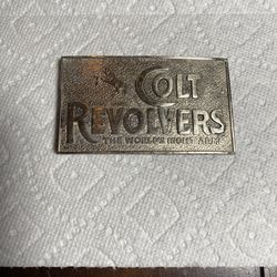 Colt Revolvers Brass Belt Buckle Thumbnail