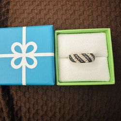 925 NEW REAL SILVER RING BEATIFUL WITH CASE ANILLO NUEVO DE PLATA 