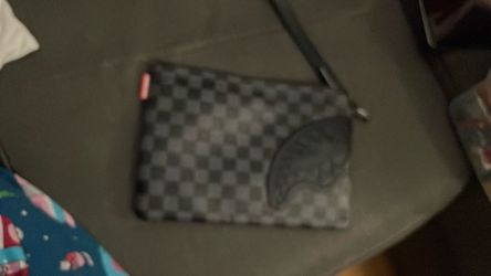 Sprayground Checkered Clutch Pouch Bag