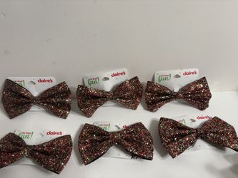 Girls holidays glitter hair clip 6 pieces Claire’s Christmas holidays new 