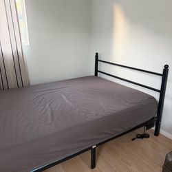 Full size bed frame + mattress