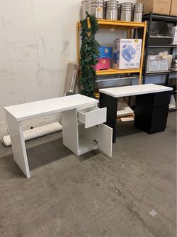 New 43"  Black $75 or White $50 Desk with Drawers