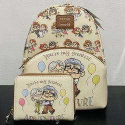 Loungefly Disney Pixar Up Greatest Adventure Mini Backpack and Wallet