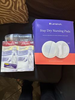 Playtex new bottles and nursing pads