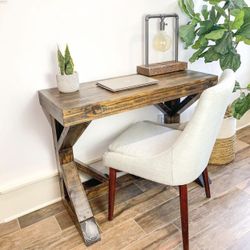 Custom farmhouse Office Desk Study Filling Cabinet Solid Wood Modern Rustic Office File Writing Restoration Hardware Insp Carpenter Bookcase