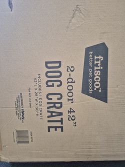 Large Wire Dog Crate Kennel Collapsible 2 Door 42 X 28 X 30 Brand New In Box!