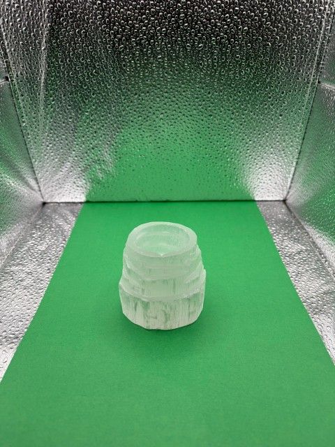 Selinite Candle Holder Iceberg Shape