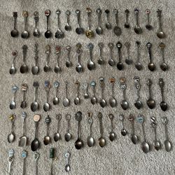 Antique Silver Collector Spoons
