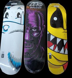 20+ $50 Skateboard Decks GX1000,  Sci-fi Fantasy,  Girl,  Zero,  Limosine,  Birdhouse