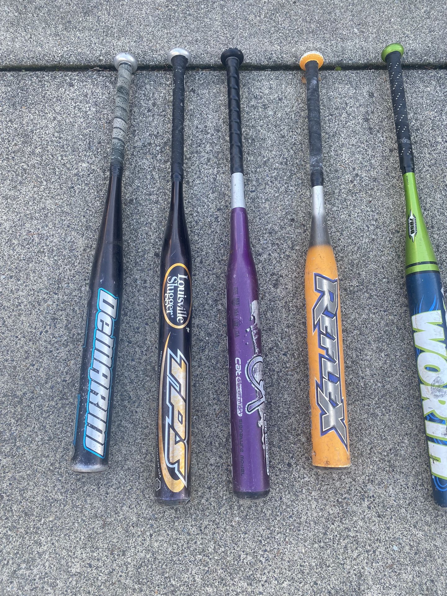 8 Bats 5 Brands Softball Adult Youth