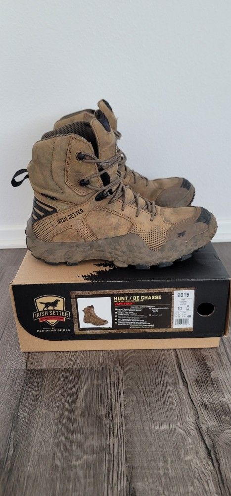 Irish setter, Red Wing VaprTrek, waterproof, hunting boot, earth camo