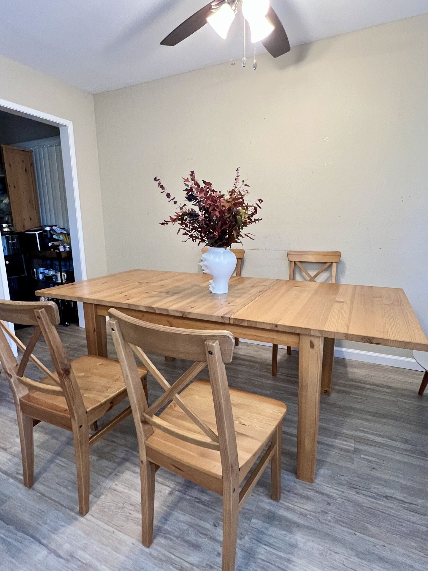 IKEA STORNÄS table and INGOLF chairs set