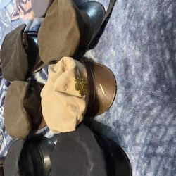 Ww2 And Police Cruchers Hats Plus  1 German Or RussiN 