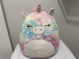 Squishmallow 12”pastel rainbow unicorn – excellent condition 