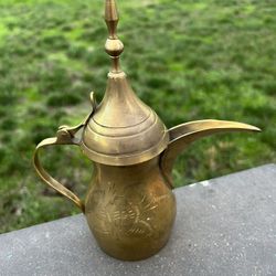 Brass Coffee Pot Teapot Turkish Indian 