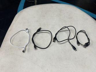 3 USB A to USB C cables 1 older Samsung style cable (USB A to Micro USB)  one is a Bose cable