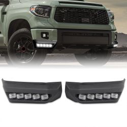 For 2014-2021 Toyota Tundra W-Power Front Bumper Lip LED Sequential Running Lights -(2-PU-106-LED