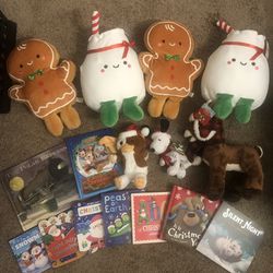 Children’s Christmas Books and Plush Lot