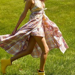 New Free People Maxi Set Long Top With Shorts 