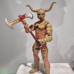 WWE Gladiator The Rock Figure with Ax Weapon. 