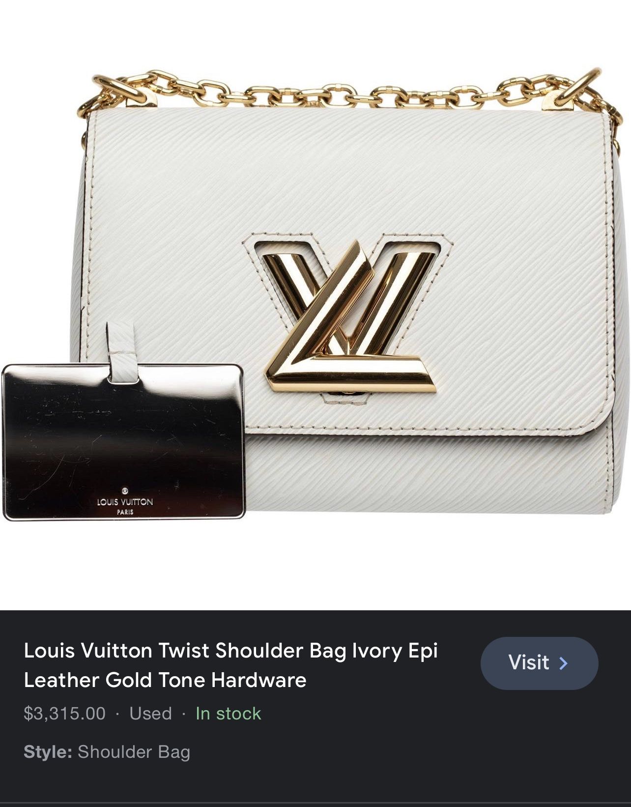 White Louis Vuitton Twist