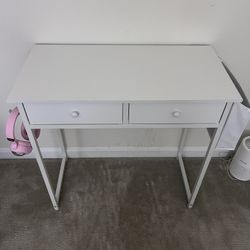 Small White Desk + Chair