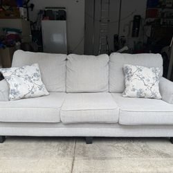 Grey Sofa - Brand New Cushions - Free Delivery