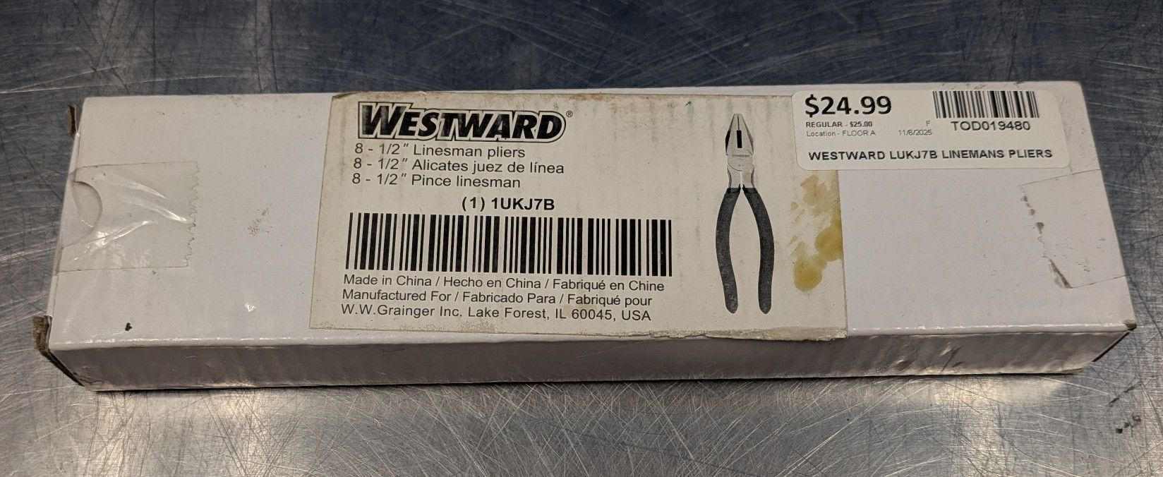 Westward 1UKJ7B Lineman's Pliers
