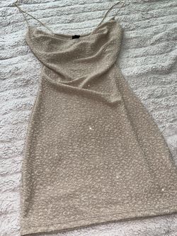 Rose gold pink dress