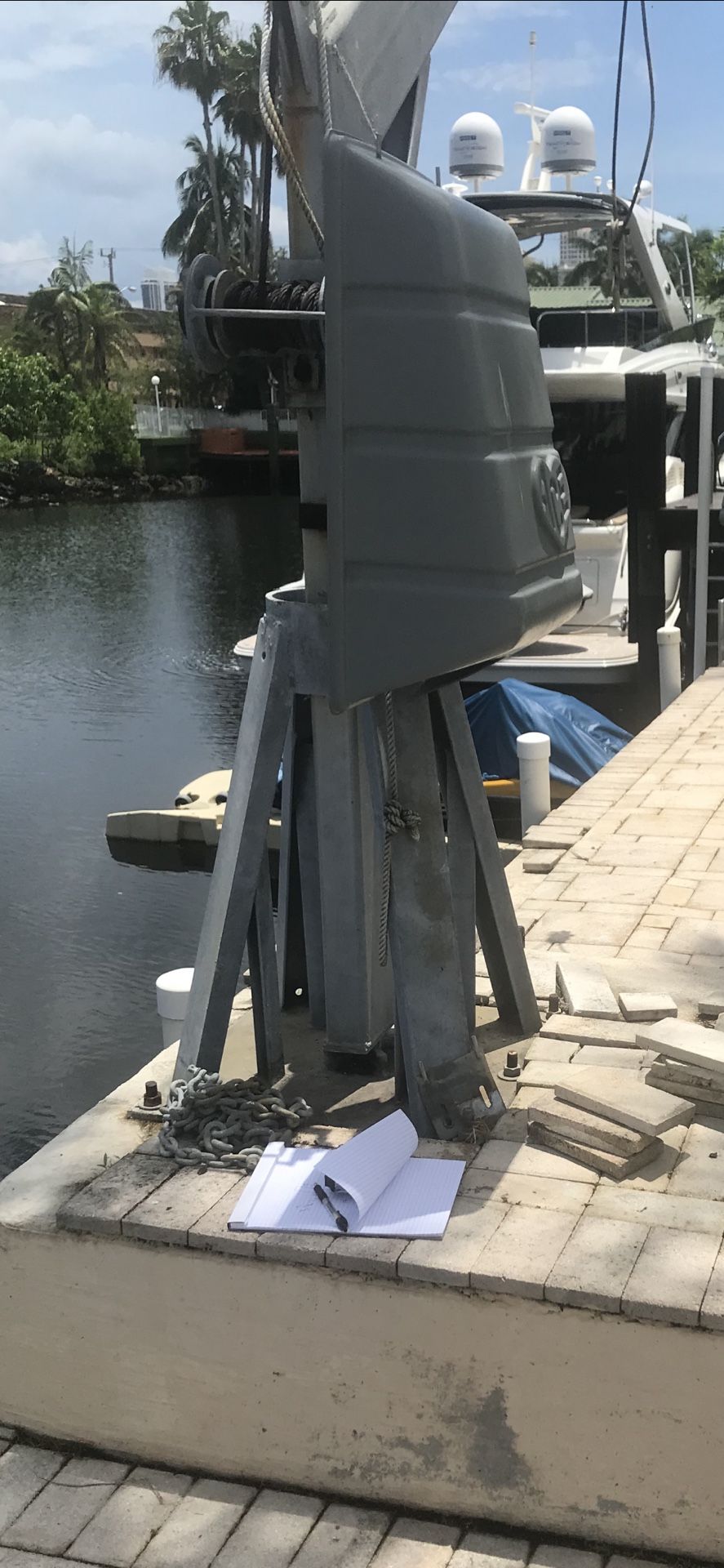 Davit lift for jet ski or boat $199 ready for pick up