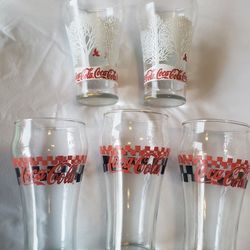 Coca -Cola 5 Glasses