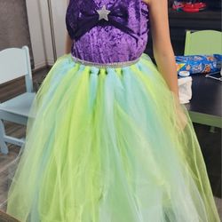 Little Mermaid Theme Dress 3t/4t